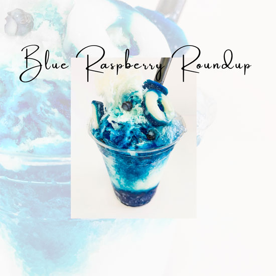 blue raspberry roundup shaved ice