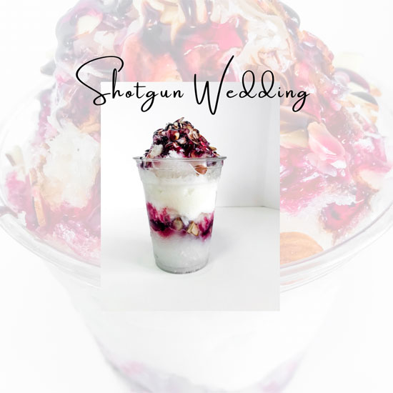 shotgun wedding shaved ice