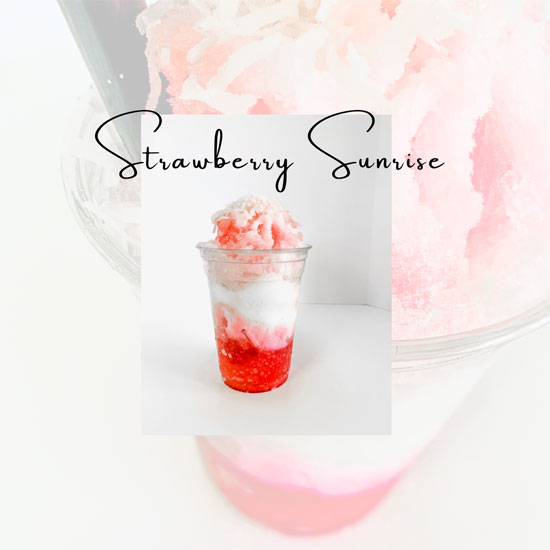 strawberry sunrise shaved ice